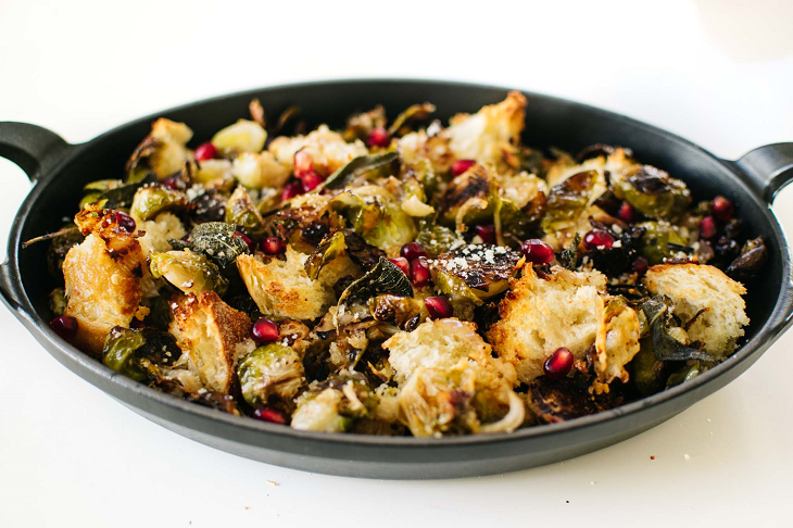 La Brea Bakery Three Cheese Semolina Sage  Roasted Brussels Sprouts Recipe
