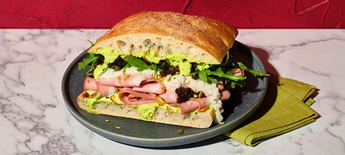 Rustic Mortadella Sandwich