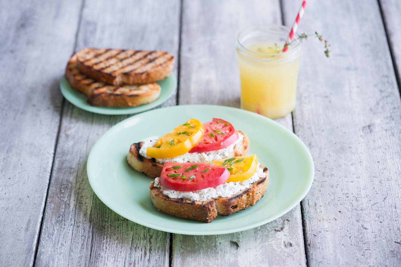 Rustic Heirloom Tomato Toast