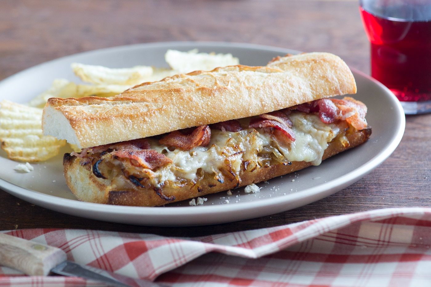 Sourdough Baguette French Onion Grilled Cheese