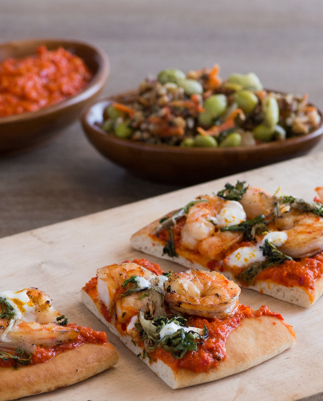 Grilled Shrimp with Smokey Romesco