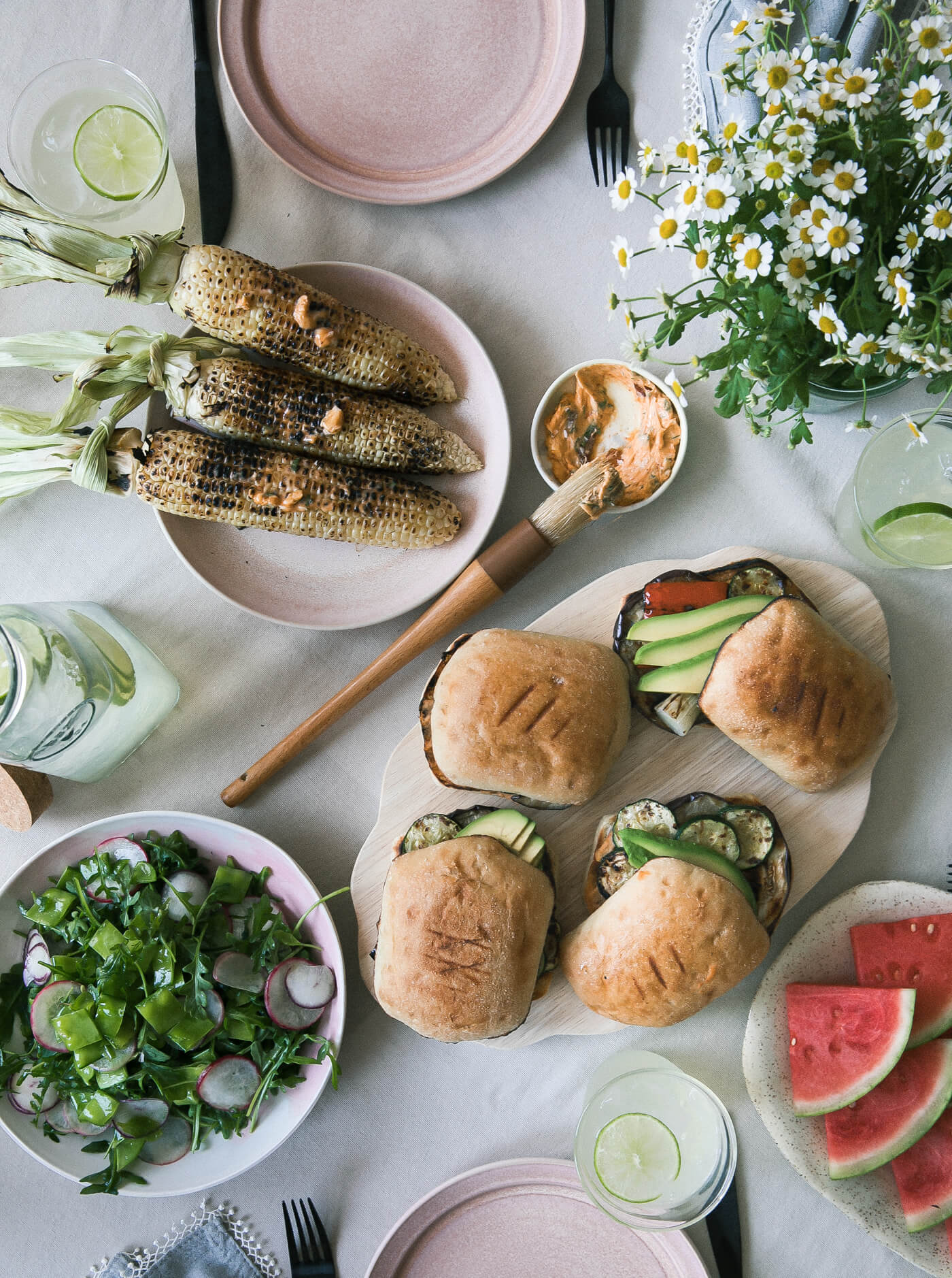 Food spread on a table