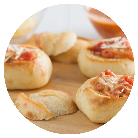 Mini Garlic & Mozzarella Bread Bowls