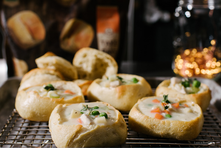 La Brea Bakery Take & Bake French Dinner Rolls Creamy Chicken Soup Bread Bowl Recipe