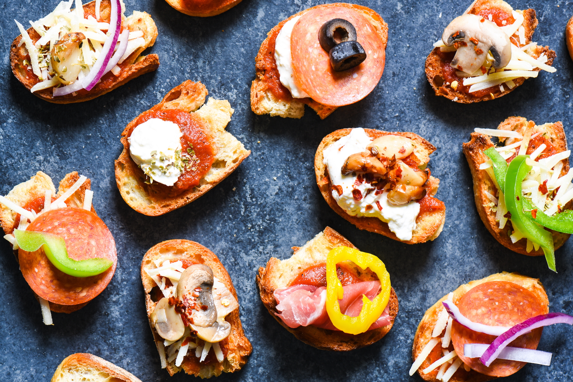 Pizza Crostini Bar: An Interactive Game Day Appetizer&nbsp;