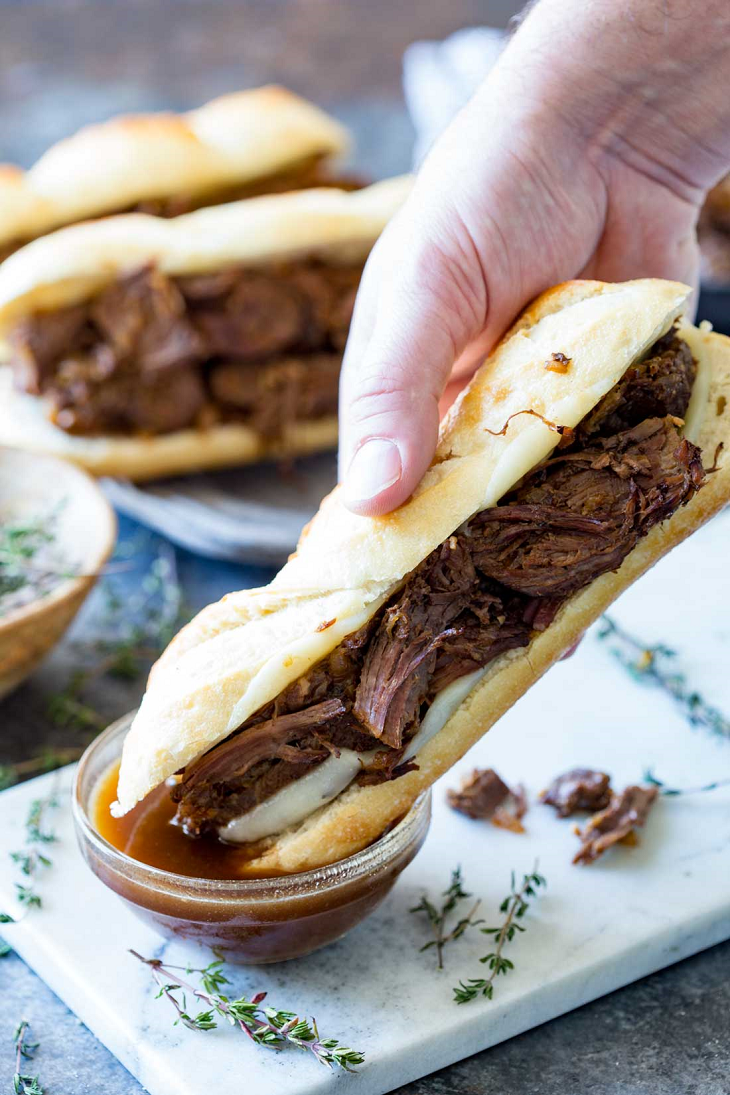 La Brea Bakery Take and Bake French Demi Baguette Slow Cooker French Dip Sandwich Recipe