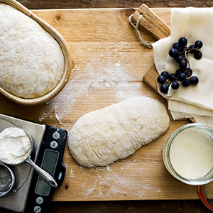 Preparing a loaf of bread