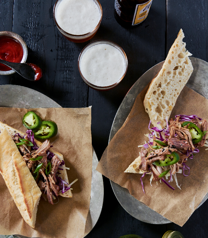 La Brea Bakery French Baguette Pork Papaya Slaw Sandwich