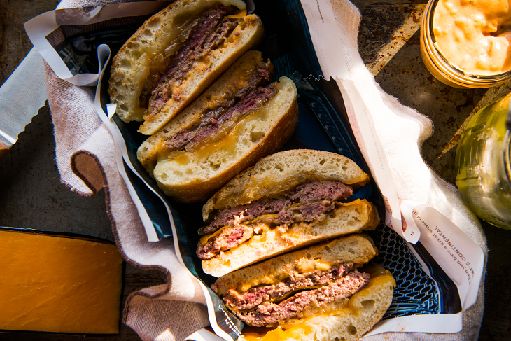 La Brea Bakery Telera Roll Cheeseburger Recipe: Patty Melt