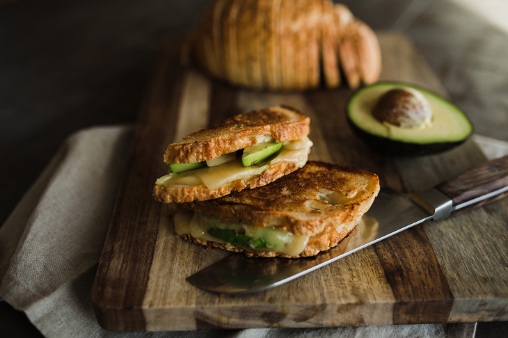 La Brea Bakery Three Cheese Semolina Loaf Avocado Grilled Cheese Recipe