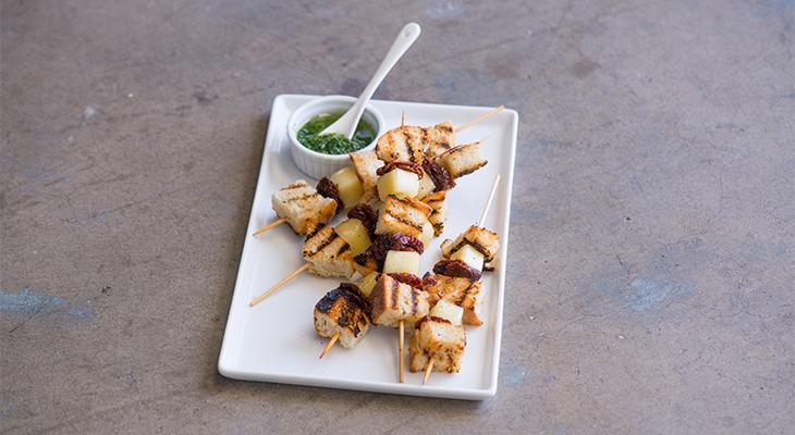 Grilled Cheese Skewers on Country White Sourdough 