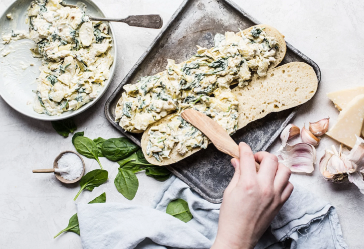 La Brea Bakery Reserve Sourdough Demi Baguette Spinach Artichoke Dip