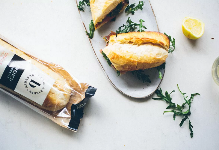 Prosciutto Sandwich with Garlic Confit and Arugula La Brea Bakery