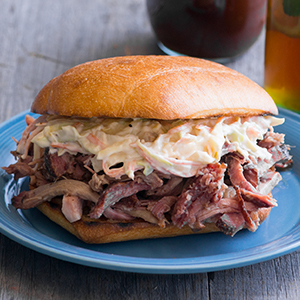 Carolina pulled pork sandwich