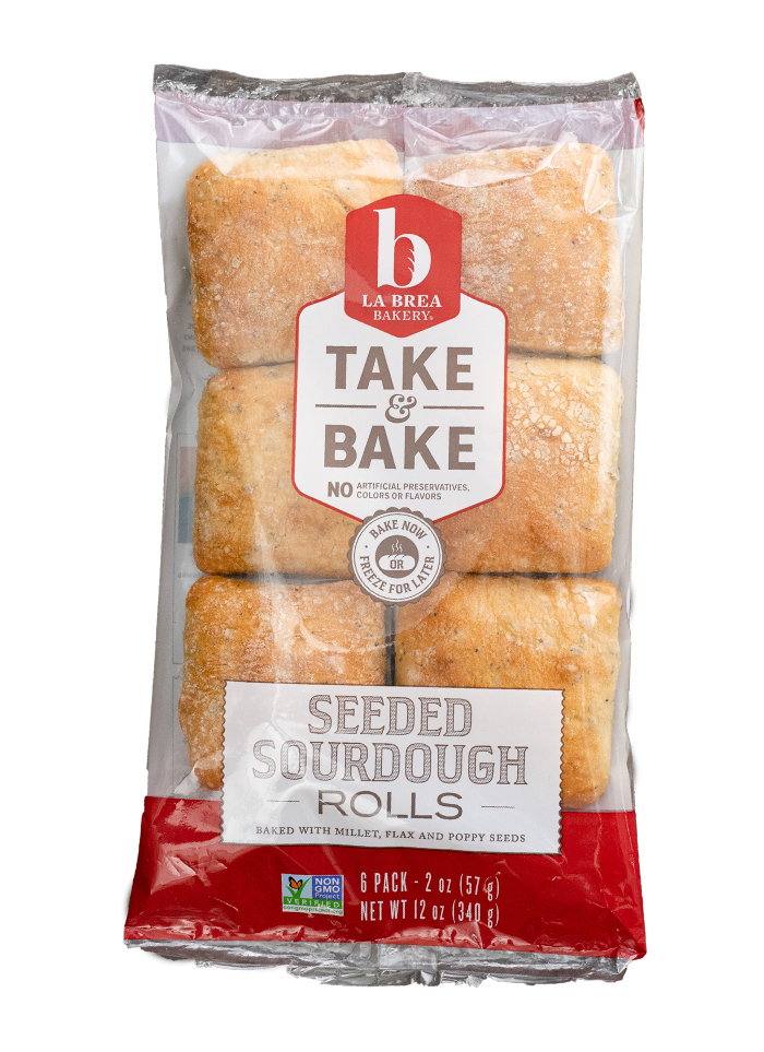 Take and Bake Seeded Soughdough Rolls