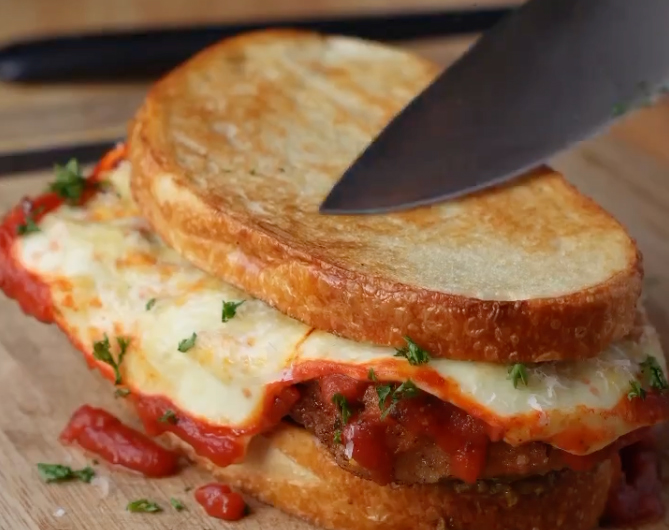 Chicken Parm Pesto Sandwich