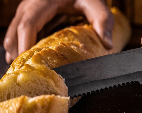 slicing bread