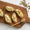 Honey Toast with Fresh Ricotta and Pistachios