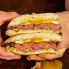Steak & Egg Breakfast Sandwiches with Salsa Macha