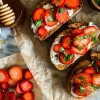 Rustic 8 Grain Loaf topped with marscapone and strawberries