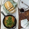 Sliced Rosemary Olive Oil Loaf with Wine and Meat