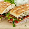Game Day Sandwich on Ciabatta Bread Loaf