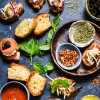Take & Bake Tuscan Loaf Pizza Crostini Bar with Toppings