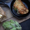 Take & Bake Tuscan Loaf Artichoke Grilled Cheese in Pan with Whole Artichoke