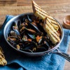 Three Cheese Semolina Garlic Loaf w Mussels