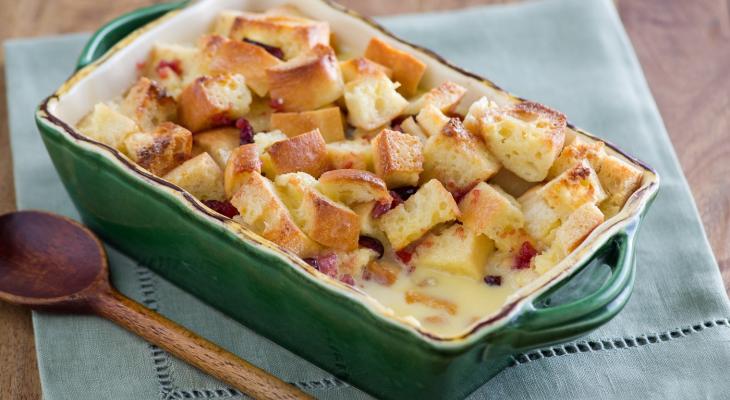 Cranberry White Chocolate Bread Pudding