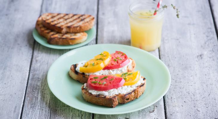 Rustic Heirloom Tomato Toast