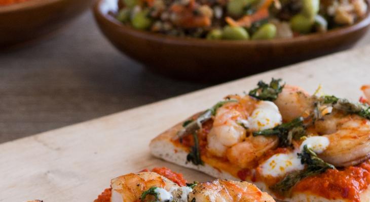 Grilled Shrimp with Smokey Romesco