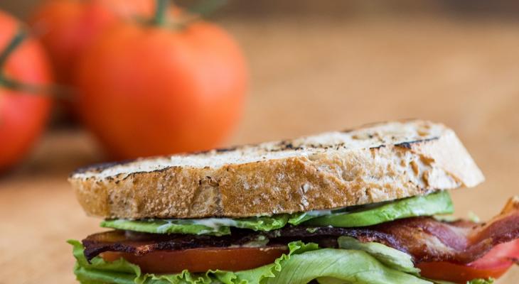 Bacon Lettuce Tomato Avocado Sandwich