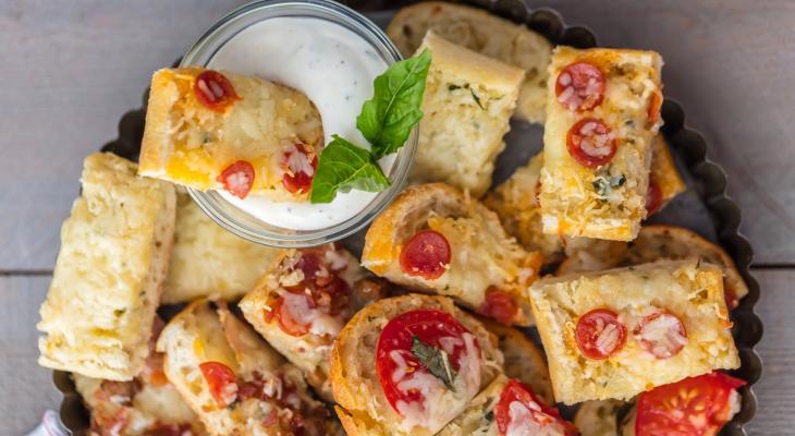 Garlic Butter French Bread Pizza Bites