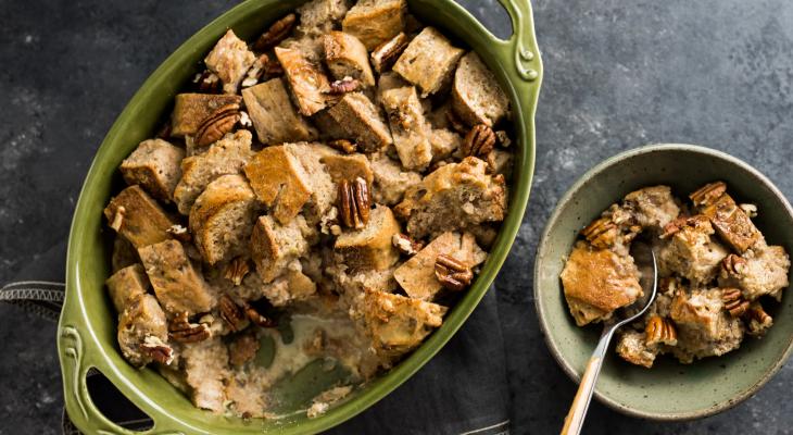 Bourbon Sweet Pecan Bread Pudding