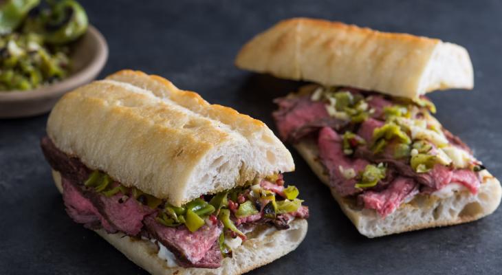 Grilled Hanger Steak Sandwich Recipe with Shishito Pepper Salsa