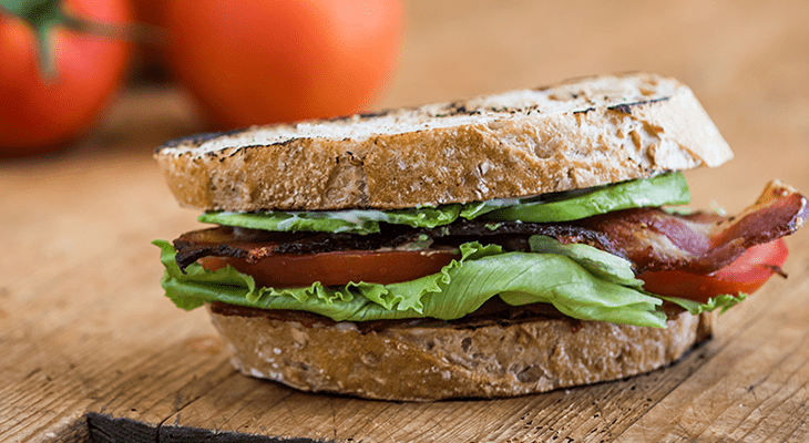 Bacon Lettuce Tomato Avocado Sandwich