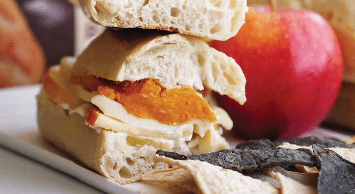 Sweet Potato and Cheese Baguette Sandwich