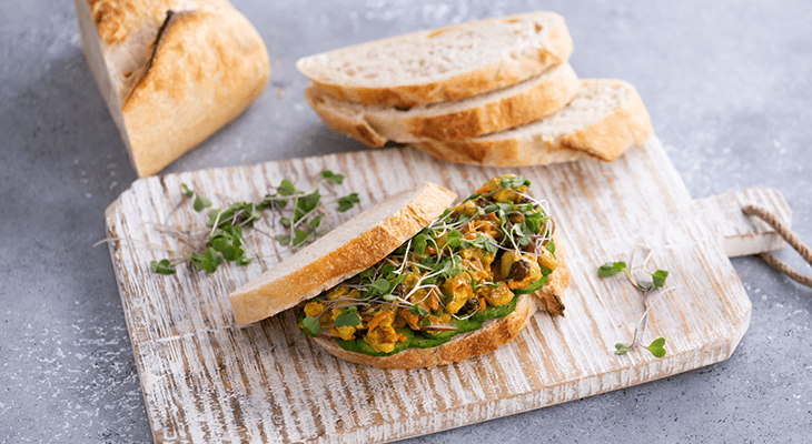 Roasted Curry Chicken Salad Sandwich