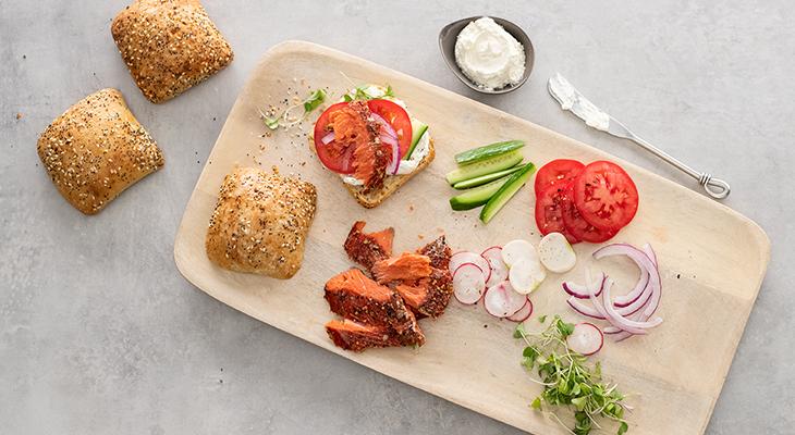 Smoked Salmon Everything Toast