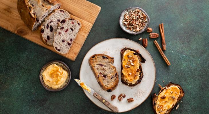 Cranberry Walnut Loaf Pumpkin Pie Breakfast Toast