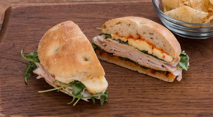 Turkey and Brie Sandwich with Red Pepper Jam