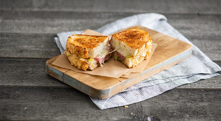 Grilled Cheese and Ham Sandwich