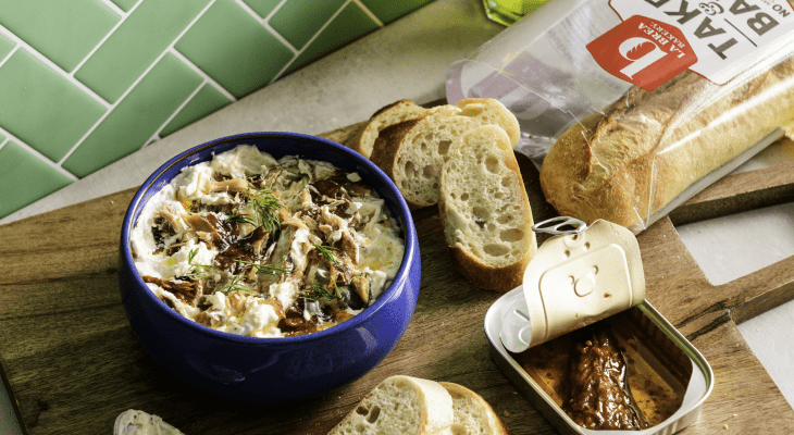 Smoked Mackerel Dip with Toasted Baguette