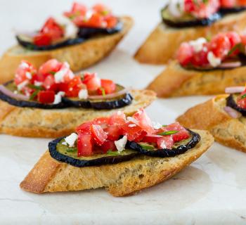 Eggplant crostini