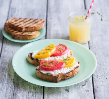 Rustic Heirloom Tomato Toast