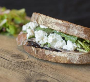 Grilled Cheese Sandwich with Goat Cheese and Arugula