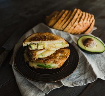 Avocado Grilled Cheese on Three Cheese Semolina Loaf