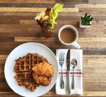 Turkey and Stuffing Waffles Breakfast 