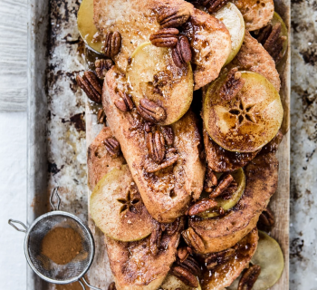 Coconut French Toast with Apples and Pecans